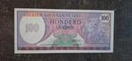 Suriname 100 gulden 1985 UNC Pls19.4.b goodover., Ophalen of Verzenden