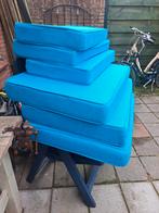 Tuinkussens blauw, Tuin en Terras, Tuinmeubel-accessoires, Ophalen, Zo goed als nieuw