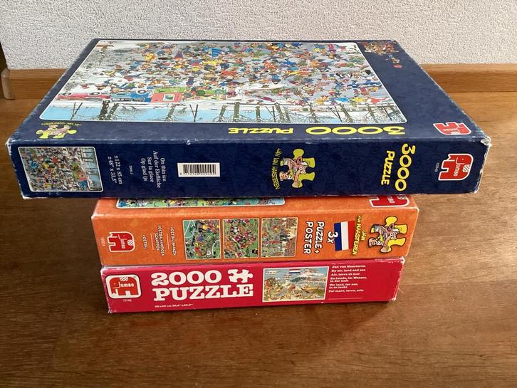 3x Jan van Haasteren puzzel, Hobby en Vrije tijd, Denksport en Puzzels, Zo goed als nieuw, Legpuzzel, Meer dan 1500 stukjes, Ophalen of Verzenden