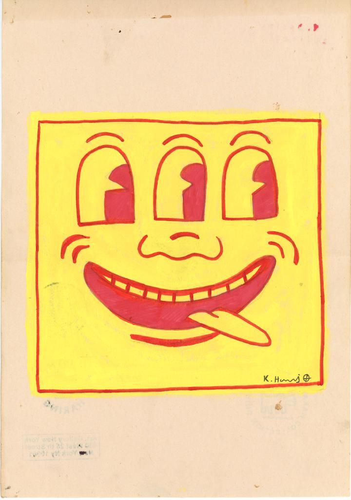 Keith Haring Artwork, Antiek en Kunst, Kunst | Schilderijen | Modern, Ophalen of Verzenden