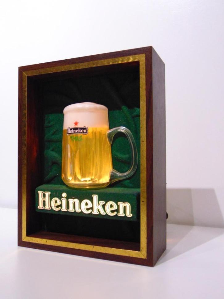 Heineken reclame Bubbler bierglas + extra reclame, Verzamelen, Merken en Reclamevoorwerpen, Zo goed als nieuw, Reclamebord, Ophalen of Verzenden