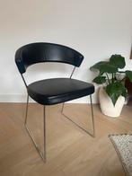 4x Calligaris Italiaanse design stoelen zwart leer, Huis en Inrichting, Stoelen, Ophalen, Zwart, Leer, Zo goed als nieuw