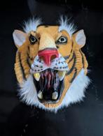 Latex tijger masker, met pluche, Ophalen of Verzenden, Zo goed als nieuw, Carnaval