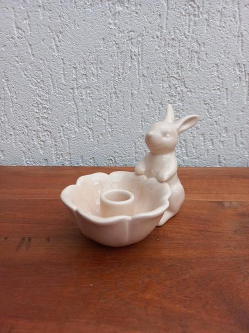 Kaarsenhouder Blokker. Konijn. Nieuwstaat, Huis en Inrichting, Woonaccessoires | Kandelaars en Kaarsen, Zo goed als nieuw, Minder dan 25 cm