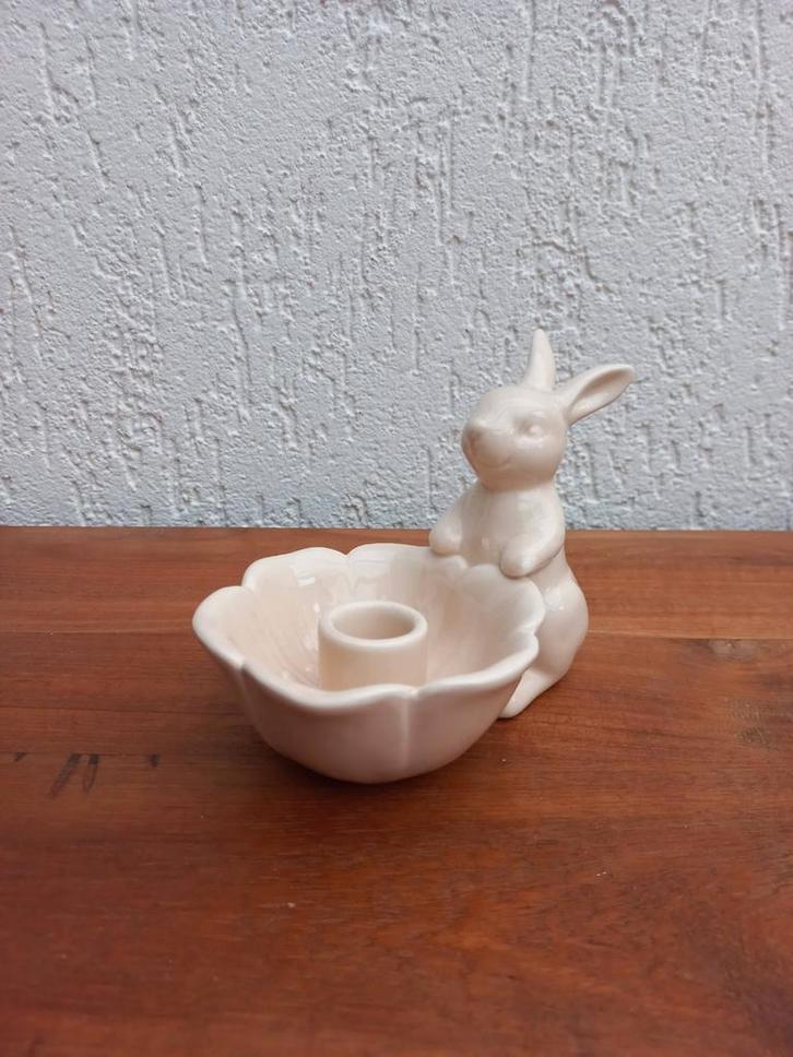 Kaarsenhouder Blokker. Konijn. Nieuwstaat, Huis en Inrichting, Woonaccessoires | Kandelaars en Kaarsen, Zo goed als nieuw, Minder dan 25 cm
