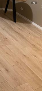 Laminaat eiken look 43 m2, Ophalen, 50 tot 150 cm, Zo goed als nieuw, 10 m² of meer