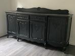 Zwart Queen Ann dressoir nachtkastjes eettafel salontafel, Ophalen, Zo goed als nieuw, 50 tot 75 cm