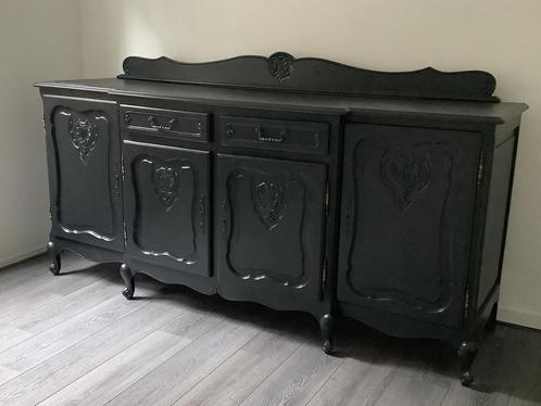 Zwart Queen Ann dressoir nachtkastjes eettafel salontafel, Huis en Inrichting, Kasten | Dressoirs, Zo goed als nieuw, 50 tot 75 cm
