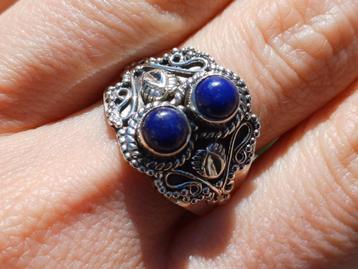 Vanoli 925 zilveren ring met lapislazuli maat 20 beschikbaar voor biedingen
