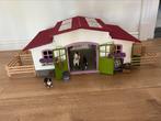 Schleich manege + extra paarden en hond, Ophalen of Verzenden, Zo goed als nieuw