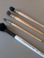 3x Nieuw Winsor & Newton + 1x Van Gogh penselen - petit gris, Ophalen of Verzenden, Zo goed als nieuw
