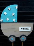 Geboortebord Kinderwagen Blauw te huur / huren, Gebruikt, Geboortebord, Info@bezigebijtjezzz.nl, Ophalen