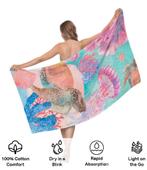 3* Microvezel Strandlaken / Badhanddoek - 180x90 cm, Ophalen of Verzenden, Nieuw, Overige kleuren, Handdoek