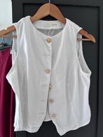 Zara Wit Gilet met Gouden Knopen - Maat M, Kleding | Dames, Maat 38/40 (M), Wit, Ophalen of Verzenden, Zo goed als nieuw