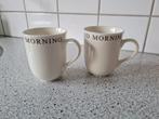 2x Good Morning Mokken - Keramiek, Keramiek, Ophalen of Verzenden, Zo goed als nieuw, Effen