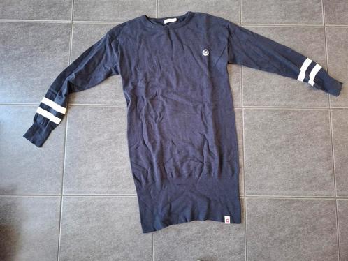 Lange donkerblauwe jurk van Mees, Kinderen en Baby's, Kinderkleding | Maat 164, Zo goed als nieuw, Meisje, Jurk of Rok, Ophalen of Verzenden