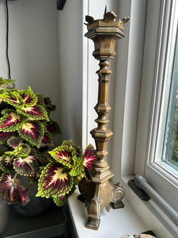 Messing kandelaar, zwaar nu kopen voor 20,-  beschikbaar voor biedingen