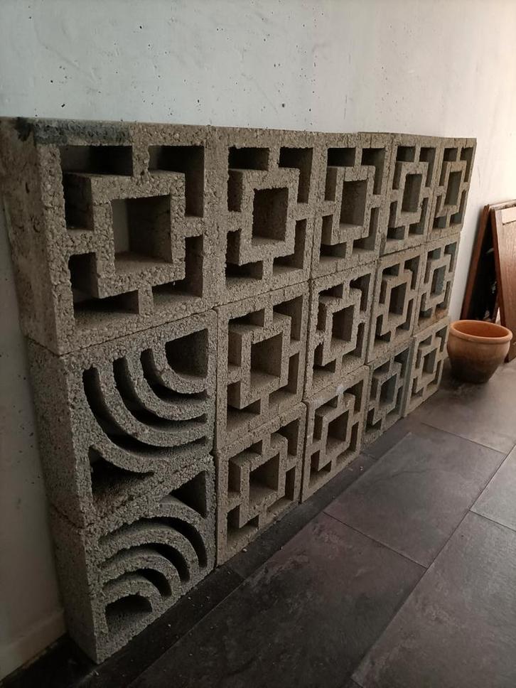 Retro sierbetonblokken, Doe-het-zelf en Verbouw, Overige Doe-het-zelf en Verbouw, Gebruikt, Ophalen