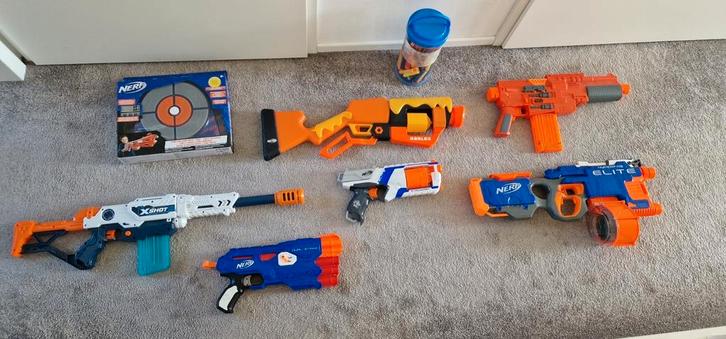 Diverse Nerf guns+accessoires, Kinderen en Baby's, Speelgoed | Buiten | Actiespeelgoed, Zo goed als nieuw, Ophalen
