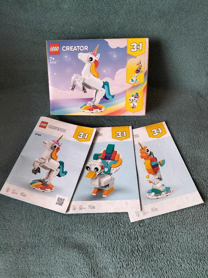 LEGO set 31140 Magische eenhoorn, Kinderen en Baby's, Speelgoed | Duplo en Lego, Zo goed als nieuw, Lego, Complete set, Ophalen