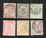 297 nvph 13-18 wapenzegels 1869 gebruikt zie scans, Postzegels en Munten, Postzegels | Nederland, Ophalen of Verzenden, T/m 1940