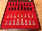 Schaakspel, glas, Ophalen of Verzenden, Zo goed als nieuw