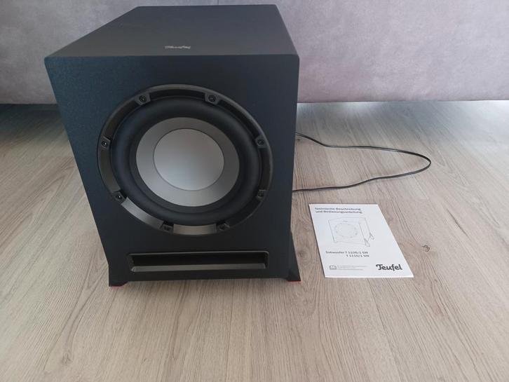 Teufel T8 Subwoofer Zwart Luidspreker Speaker Box, Audio, Tv en Foto, Luidsprekers, Zo goed als nieuw, Subwoofer, 120 watt of meer