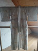 Traditionele Japanse Kimono hitoe ougi white blue, Ophalen of Verzenden