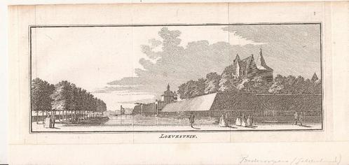 Loevestein Kopergravure Hendrik Spilman 1749, Antiek en Kunst, Kunst | Etsen en Gravures, Ophalen of Verzenden