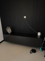 Ikea Besta TV Meubel - Zwart Bruin - 180cm, Kunststof, 150 tot 200 cm, Ophalen of Verzenden, Zo goed als nieuw