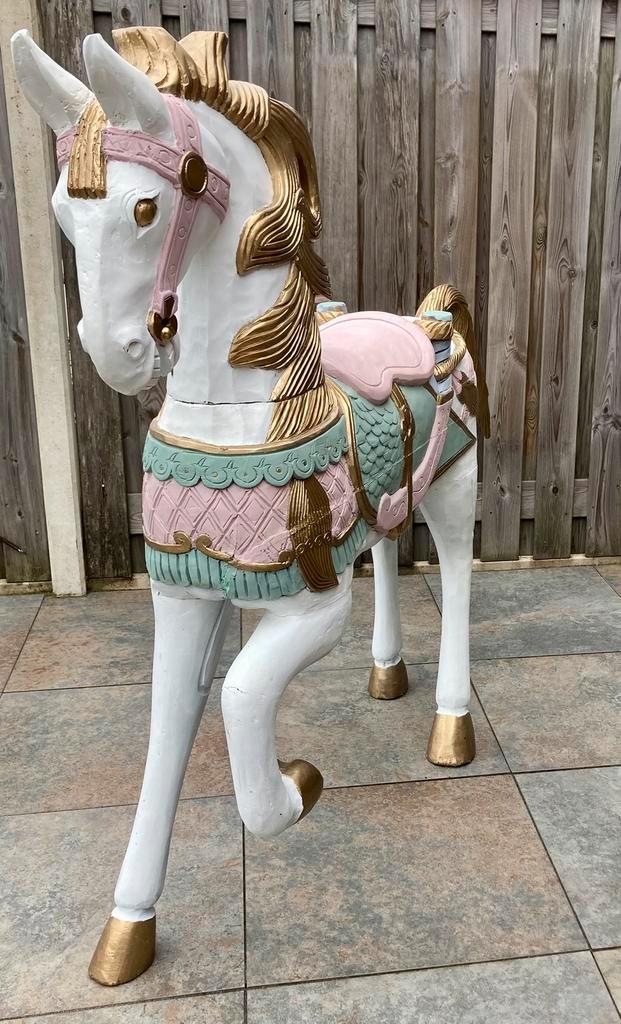 Ongekende eye catcher ; schitterend houten sierpaard!, Antiek en Kunst, Curiosa en Brocante, Ophalen of Verzenden