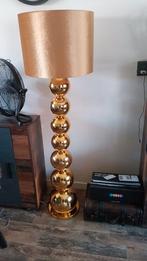 Gouden  sta lamp  met mooie  kap, Huis en Inrichting, Lampen | Vloerlampen, Ophalen, 150 tot 200 cm