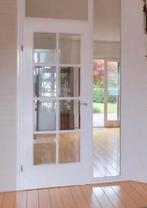 Witte binnendeur met glas, Doe-het-zelf en Verbouw, Deuren en Horren, Glas, 80 tot 100 cm, Ophalen of Verzenden, Zo goed als nieuw