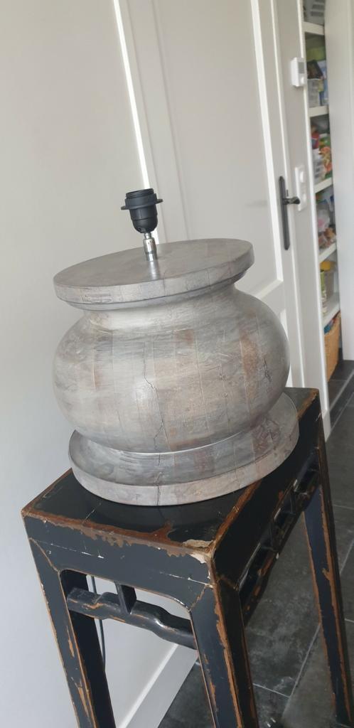 Balusterlamp teak, aura peeperkorn, nieuw, Huis en Inrichting, Lampen | Tafellampen, Nieuw, Minder dan 50 cm, Ophalen of Verzenden