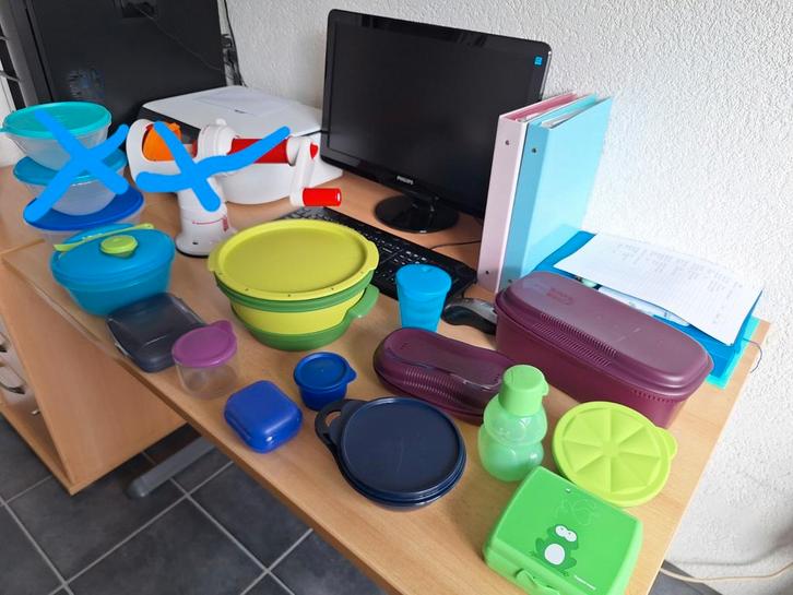 Tupperware Collectie - Zo Goed Als Nieuw, Huis en Inrichting, Keuken | Tupperware, Zo goed als nieuw, Bak of Kom, Blauw, Geel