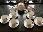 Mooi Servies Theepot, Suikerpot, Melkkan, 6 Kop en Schotels., Ophalen of Verzenden, Porselein, Overige stijlen