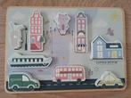 Houten puzzel Little Dutch: stad, dieren en voertuigen, Gebruikt, Ophalen of Verzenden, Van hout, Minder dan 10 stukjes