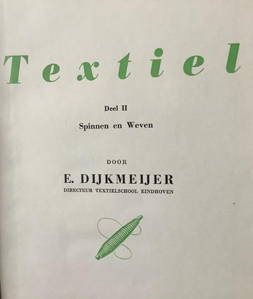 Handboek textiel I en II grondstoffen en spinnen en weven  beschikbaar voor biedingen