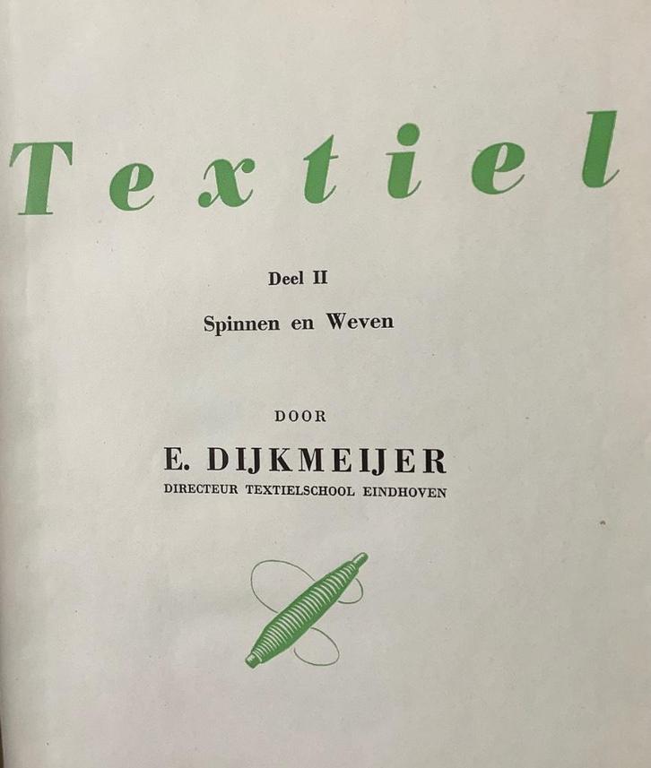 Handboek textiel I en II grondstoffen en spinnen en weven, Boeken, Studieboeken en Cursussen, Gelezen, Niet van toepassing, Alpha