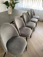 Eetkamerstoelen fluweel grijs, Huis en Inrichting, Stoelen, Ophalen, Nieuw, Grijs, Vijf, Zes of meer stoelen