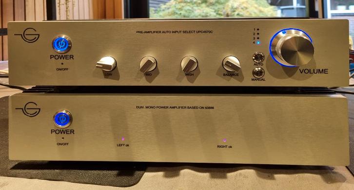 Eindversterker 2x120-130W en actieve voorversterker, Audio, Tv en Foto, Versterkers en Receivers, Nieuw, Stereo, 120 watt of meer