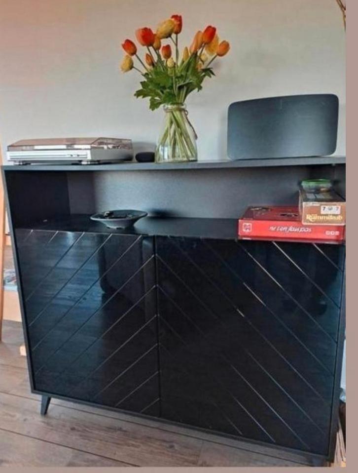 Kast - zwart, Huis en Inrichting, Kasten | Overige, Gebruikt, Ophalen