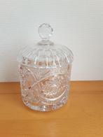 kristallen biscuit pot/bonbonnière met deksel, Antiek en Kunst, Antiek | Glas en Kristal, Ophalen of Verzenden
