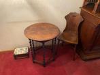 Antieke stoel, tafeltje en opstapje, Huis en Inrichting, Tafels | Bijzettafels, Ophalen