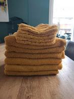 6 handdoeken en 6 washandjes, Huis en Inrichting, Badkamer | Badtextiel en Accessoires, Ophalen, Gebruikt, Geel, Handdoek