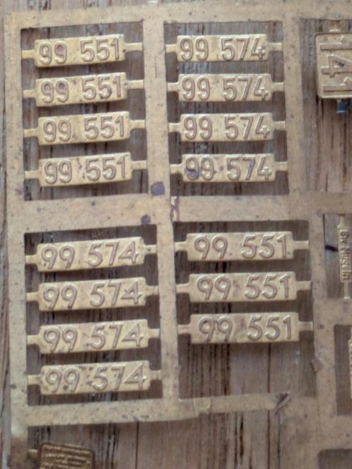 Oa nummerschil 99551 en 99574 in model, Hobby en Vrije tijd, Modeltreinen | Overige schalen, Overige merken, Ophalen of Verzenden