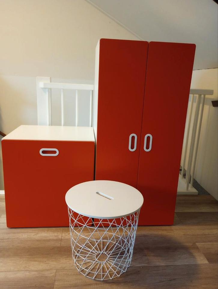 Ikea Småstad-Platsa Kast Rood-Wit set 3 delig, Kinderen en Baby's, Kinderkamer | Commodes en Kasten, Gebruikt, Kast, 105 cm of meer