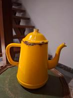 Knalgele vintage emaille theepot, Antiek en Kunst, Ophalen of Verzenden