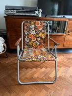 Retro Campingstoel met Bloemenprint, Ophalen, Gebruikt