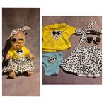 Poppenkleding 34cm pop panterprint roezelrok en shirt, Ophalen of Verzenden, Nieuw, Babypop